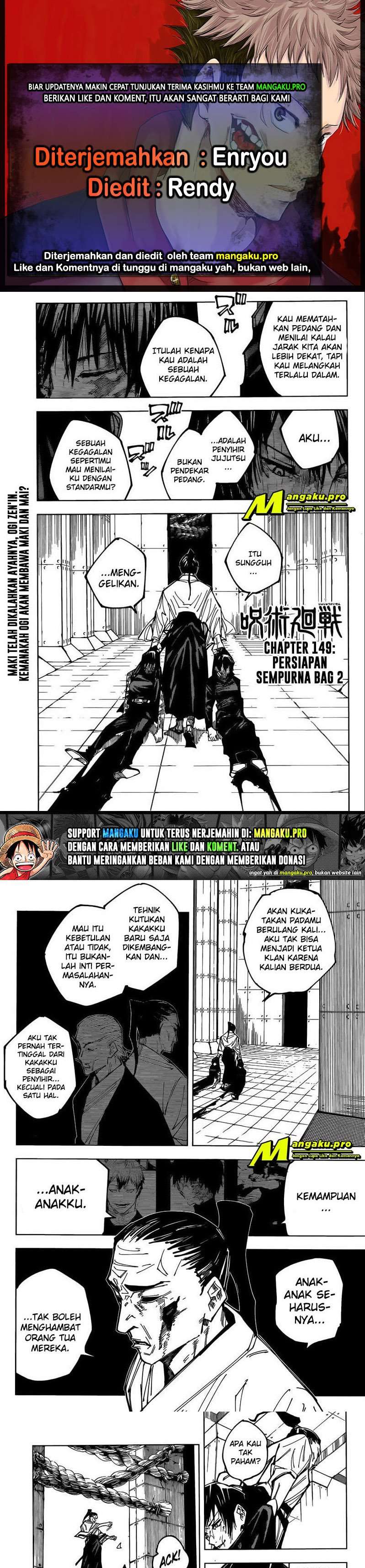 Jujutsu Kaisen Chapter 149 Bahasa Indonesia - Mangakita