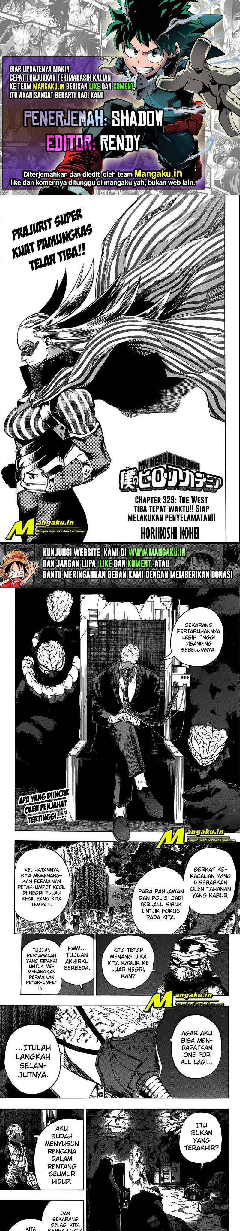 Baca Boku no Hero Academia Ch 329 Bahasa Indonesia - Spoiler Halaman 1 Baca Boku no Hero Academia Ch 329 Bahasa Indonesia - Spoiler Halaman 1