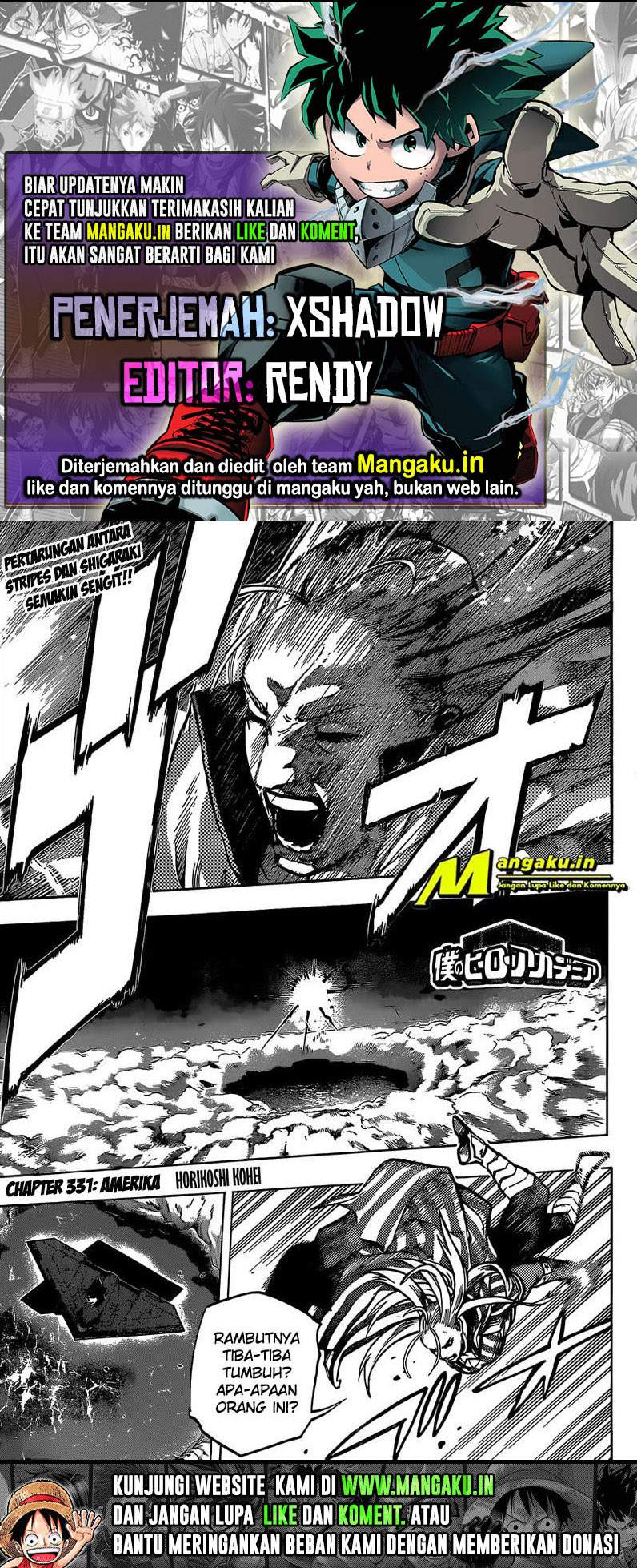Baca Boku no Hero Academia Ch 331 Bahasa Indonesia - Spoiler Halaman 1 Baca Boku no Hero Academia Ch 331 Bahasa Indonesia - Spoiler Halaman 1